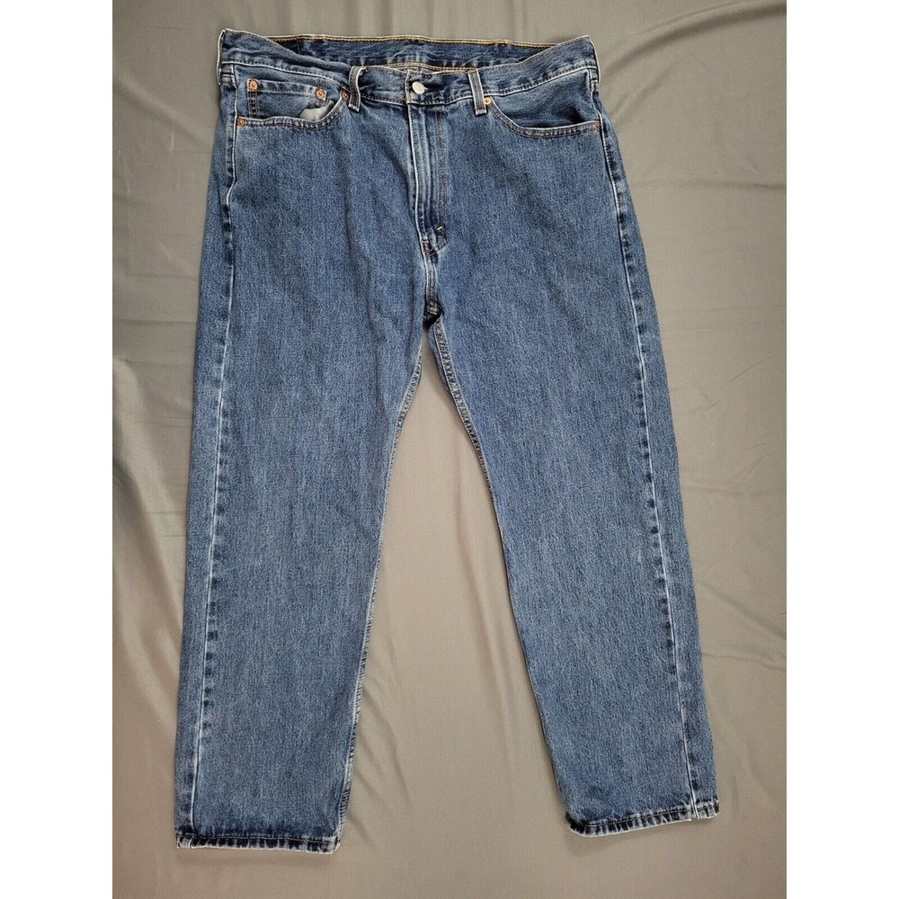 Levis 505 Regular Fit Straight Leg Jeans Mens Size 38 Medium Wash Blue